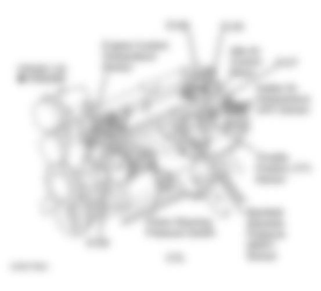 Jeep Wrangler Sahara 1998 - Component Locations -  Left Front Of Engine (2.5L)