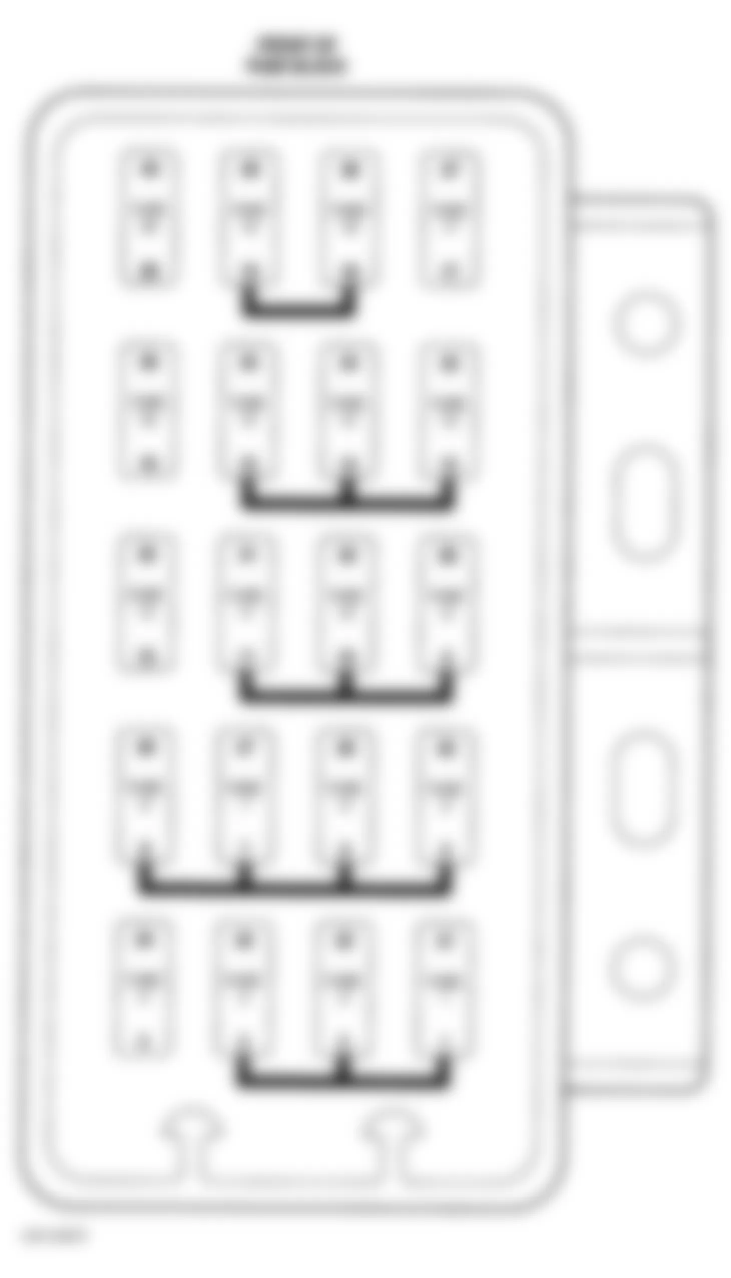 Jeep Wrangler Sahara 1998 - Component Locations -  Identifying Fuse Block Components