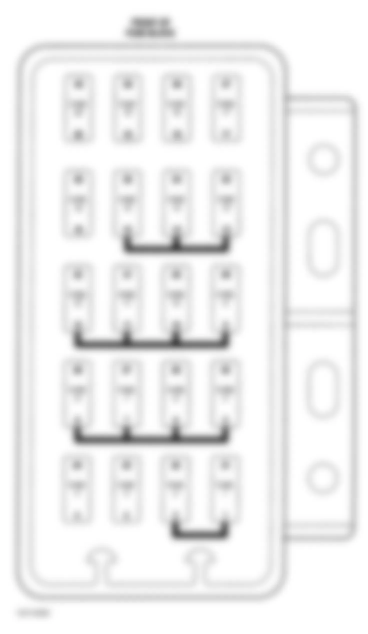 Jeep Wrangler Sport 1999 - Component Locations -  Identifying Fuse Block Components