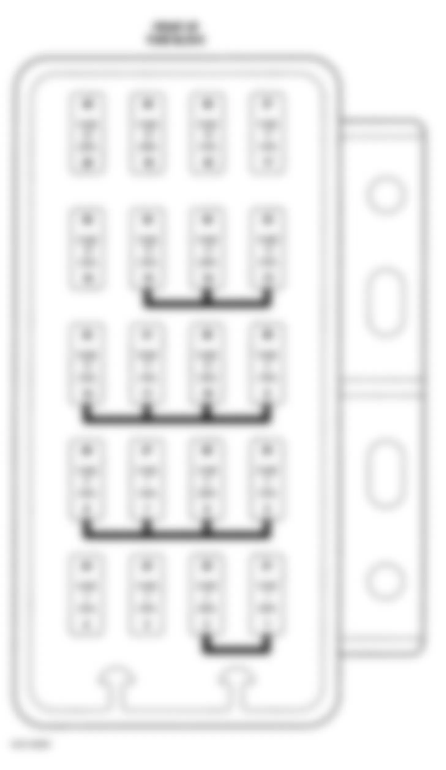 Jeep Wrangler Sahara 2000 - Component Locations -  Identifying Fuse Block Components