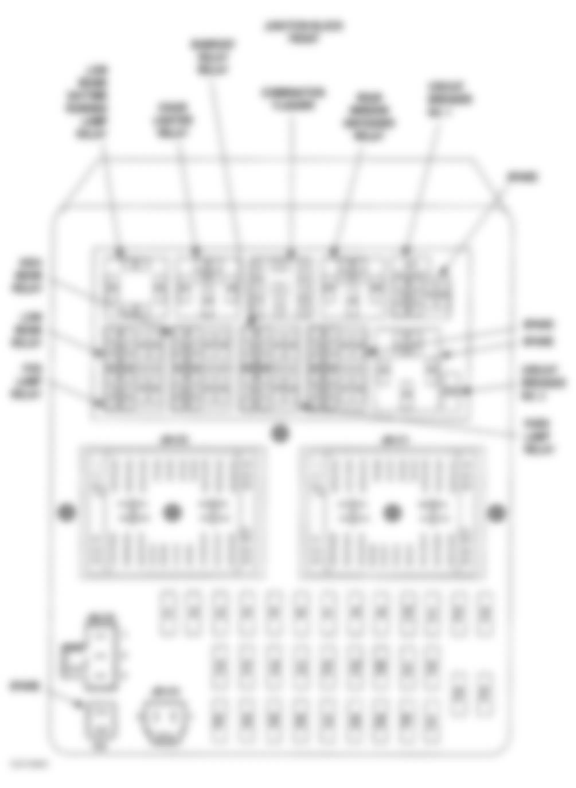 Jeep Grand Cherokee Limited 2001 - Component Locations -  Identifying Junction Block Components