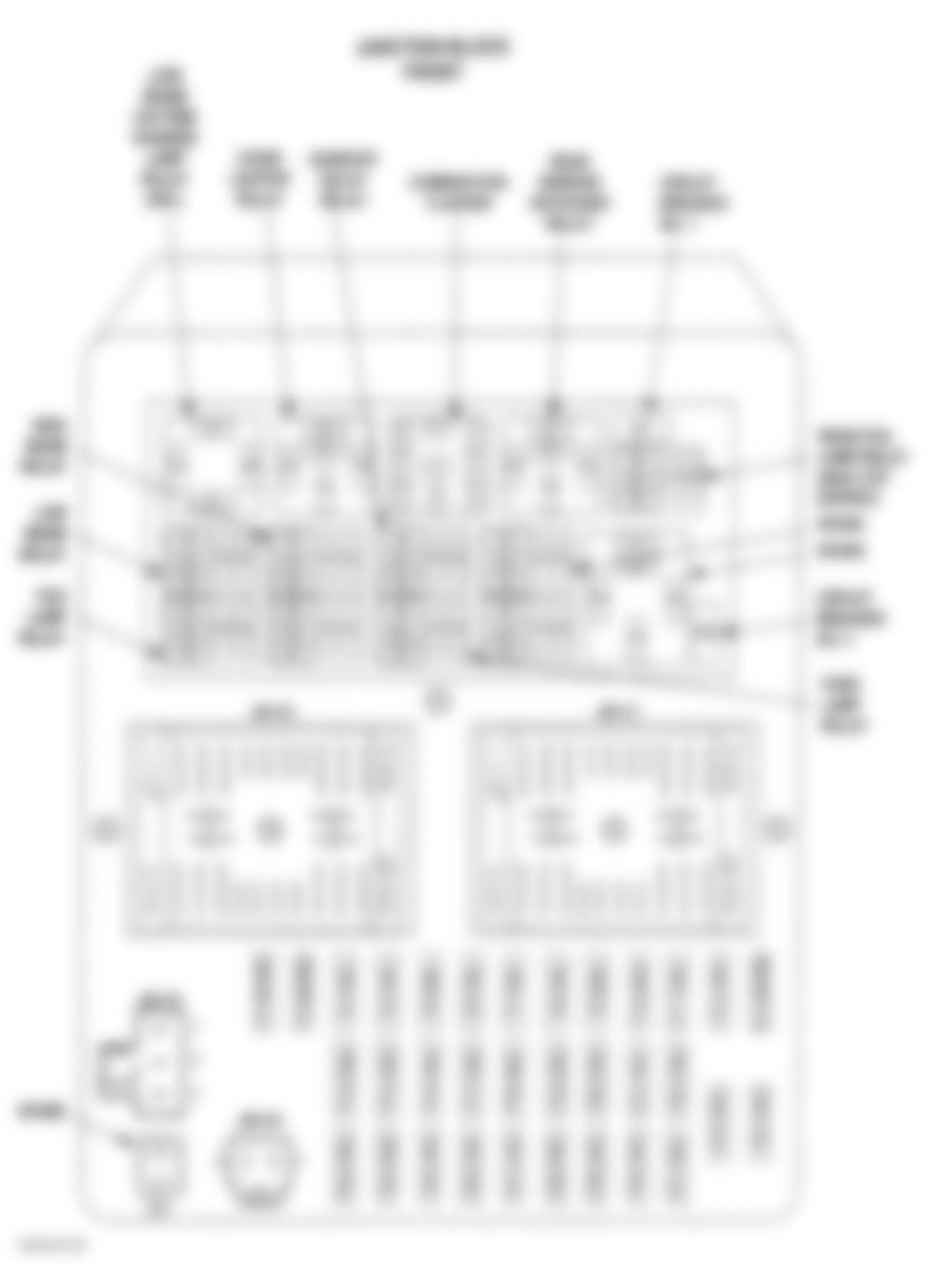 Jeep Grand Cherokee Limited 2002 - Component Locations -  Identifying Junction Block Components (Front Side)