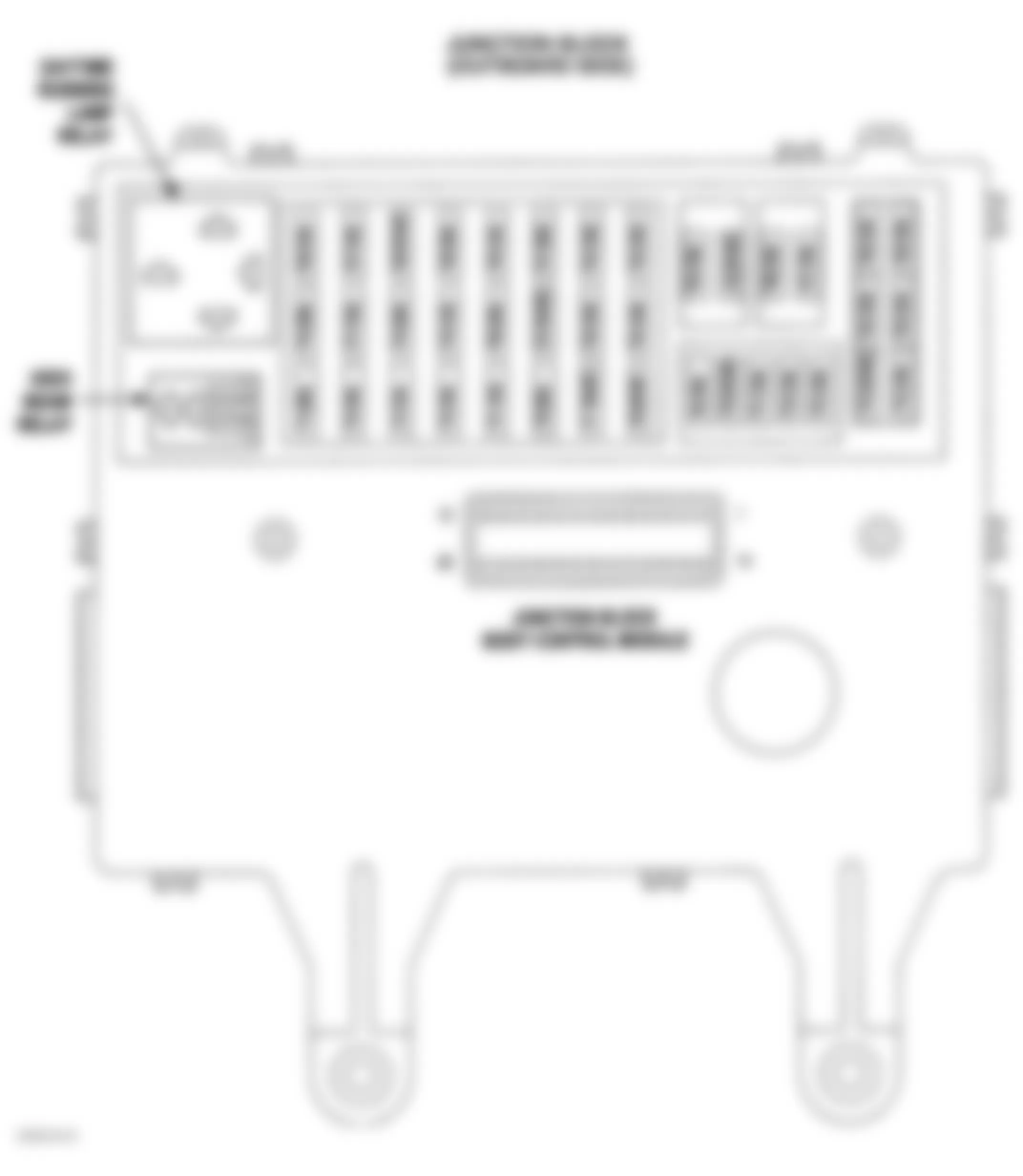 Jeep Liberty Renegade 2002 - Component Locations -  Identifying Junction Block Components (Outboard Side)