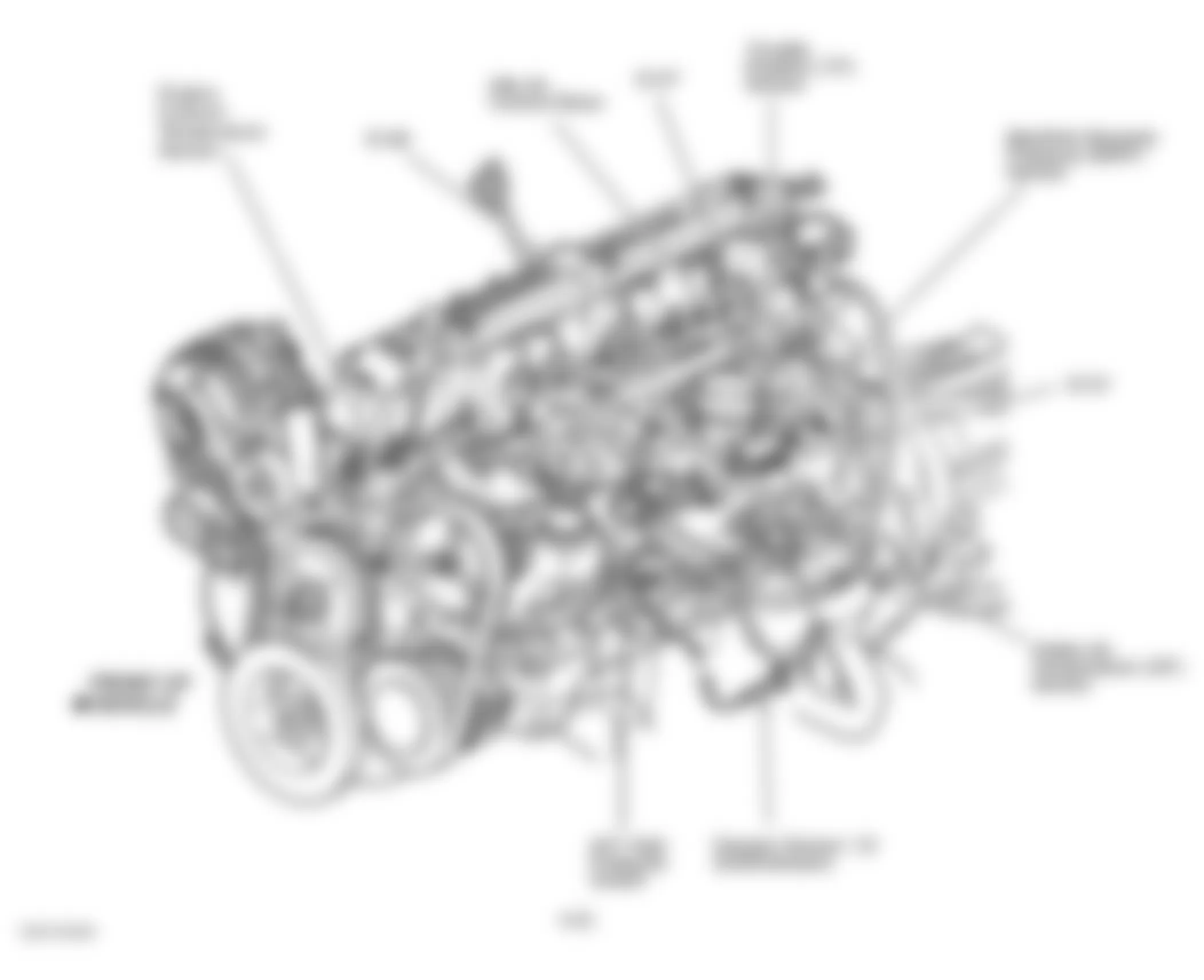 Jeep Wrangler Rubicon 2003 - Component Locations -  Left Side Of Engine (4.0L)