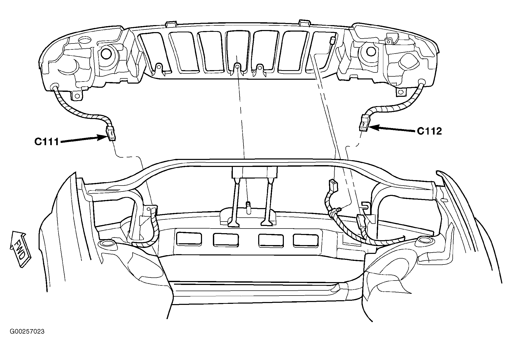 Jeep Grand Cherokee Freedom 2004 - Component Locations -  Front Of Engine Compartment