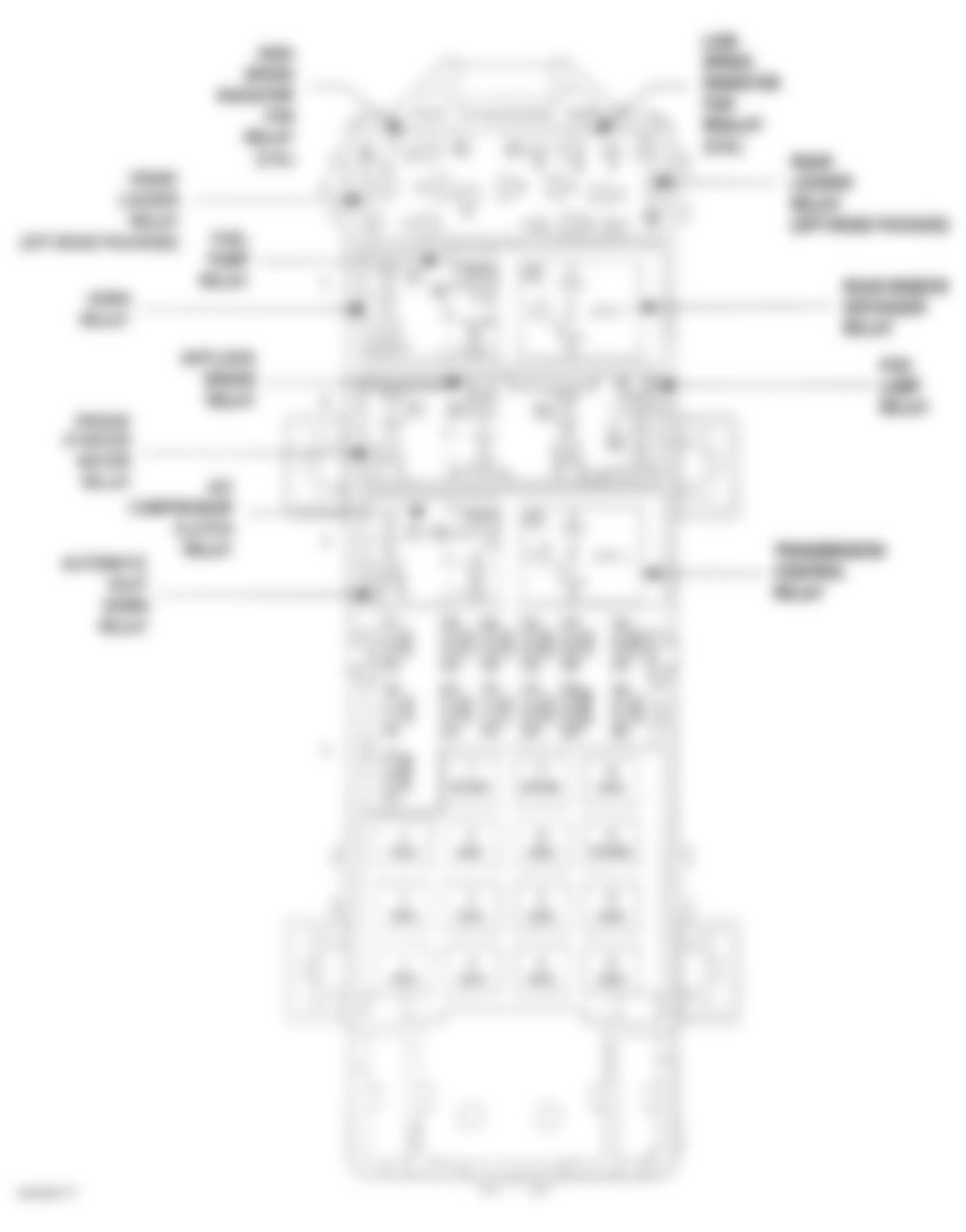 Jeep Wrangler X 2006 - Component Locations -  Identifying Power Distribution Center Components