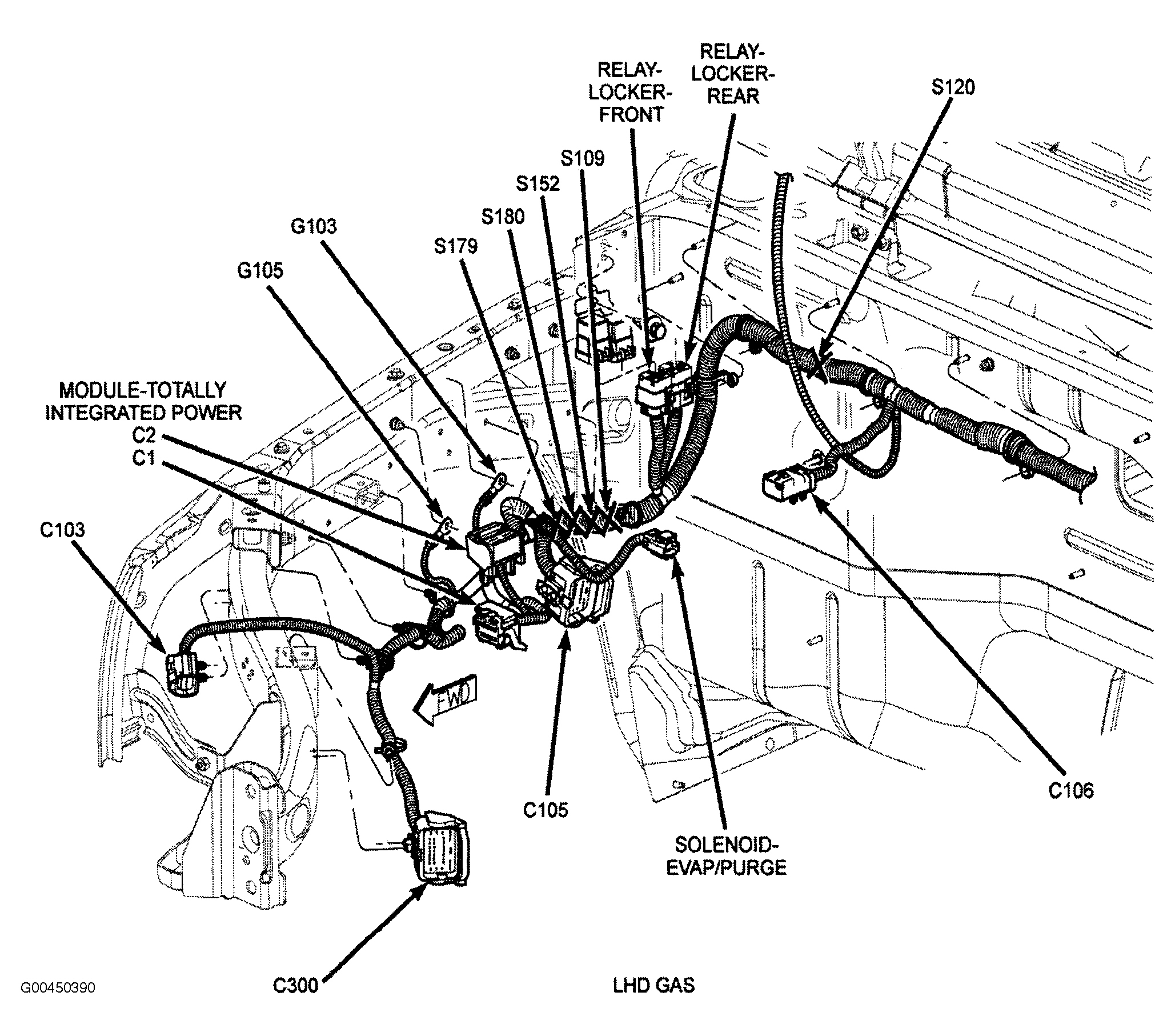 Jeep Wrangler Unlimited Sahara 2009 - Component Locations -  Locating Totally Integrated Power Module