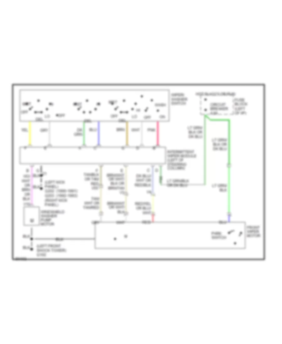 Interval WiperWasher Wiring Diagram for Jeep Cherokee Sport 1993