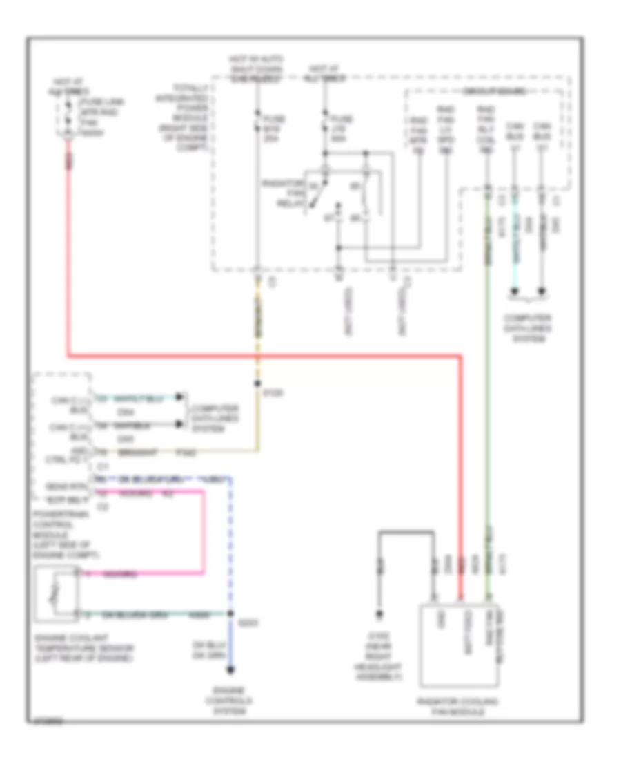 Cooling Fan Wiring Diagram for Jeep Wrangler Unlimited Sport 2012
