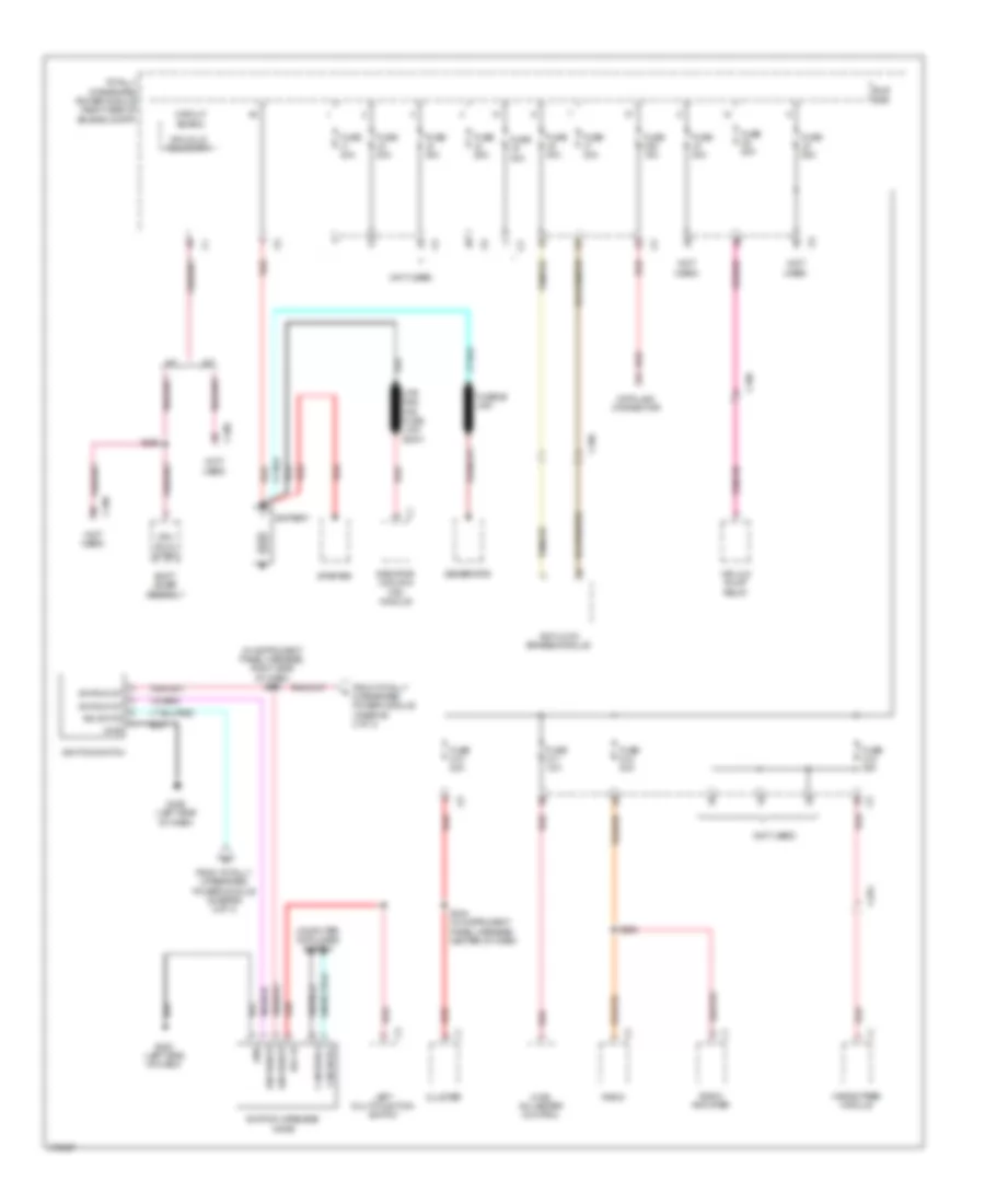 Power Distribution Wiring Diagram 1 of 3 for Jeep Wrangler Unlimited Sport 2012