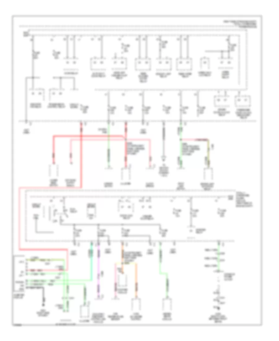 Power Distribution Wiring Diagram (2 of 3) for Jeep Wrangler Unlimited Sport 2012