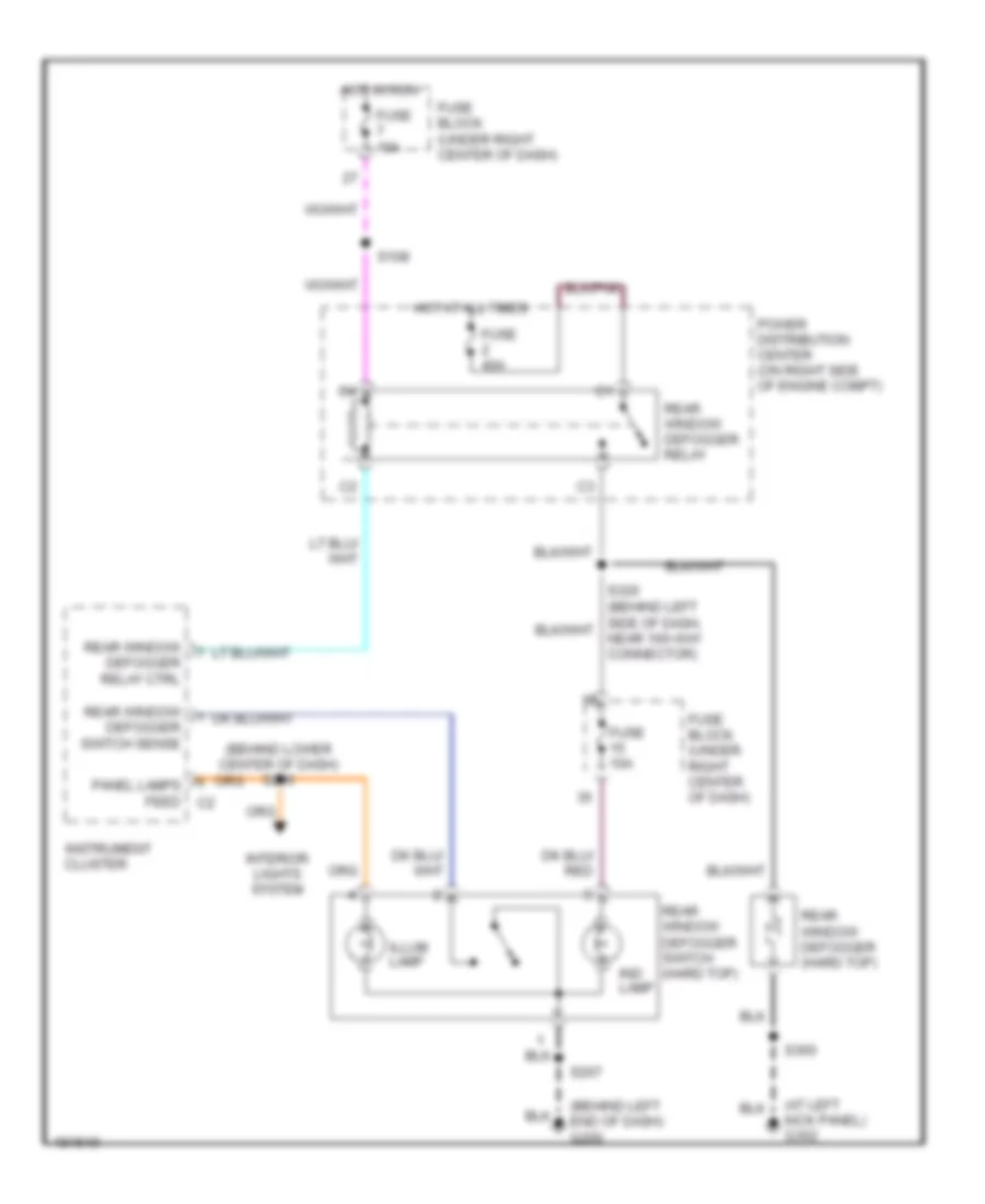 Defoggers Wiring Diagram for Jeep Wrangler Unlimited 2004