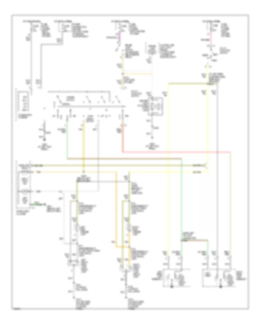 Exterior Lamps Wiring Diagram for Jeep Wrangler Unlimited 2004