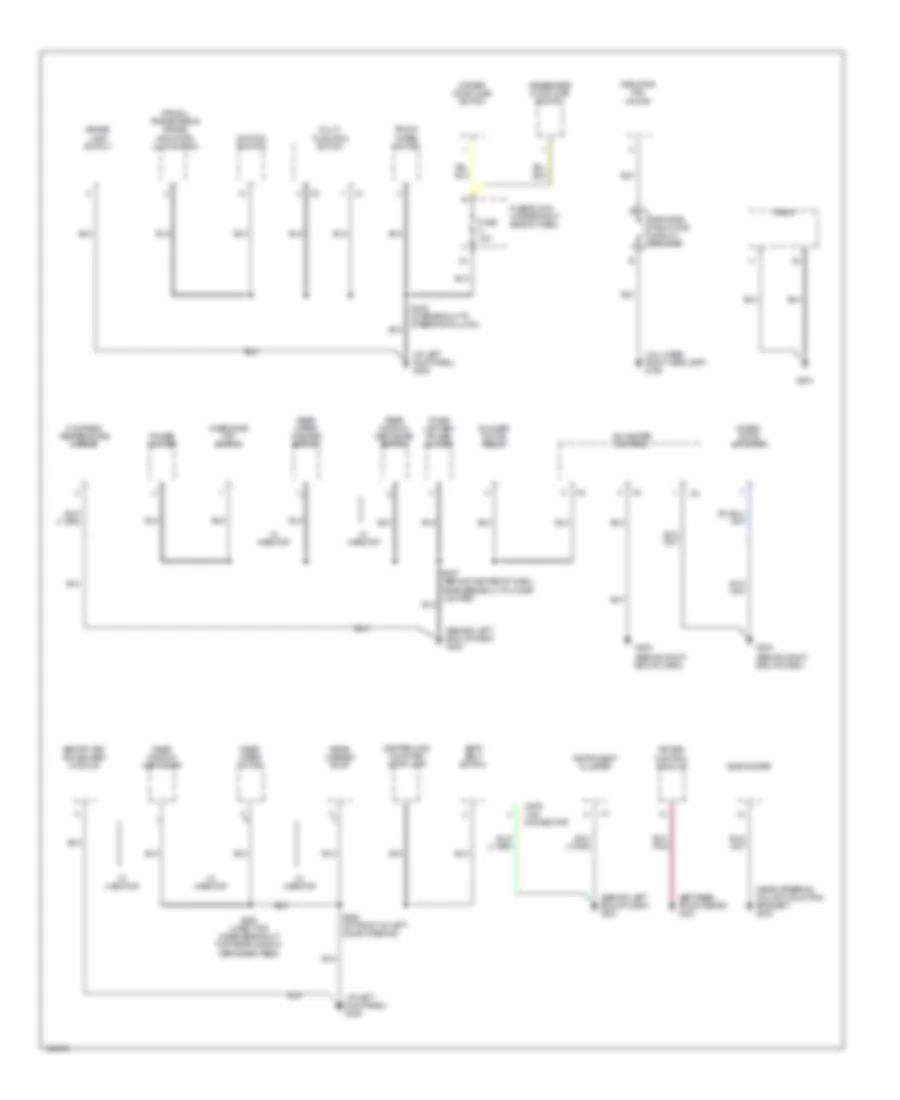 Ground Distribution Wiring Diagram 2 of 2 for Jeep Wrangler Unlimited 2004