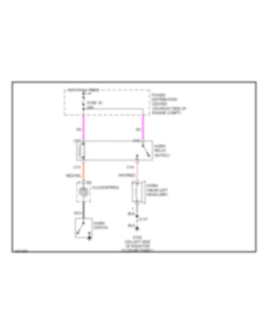 Horn Wiring Diagram for Jeep Wrangler Unlimited 2004