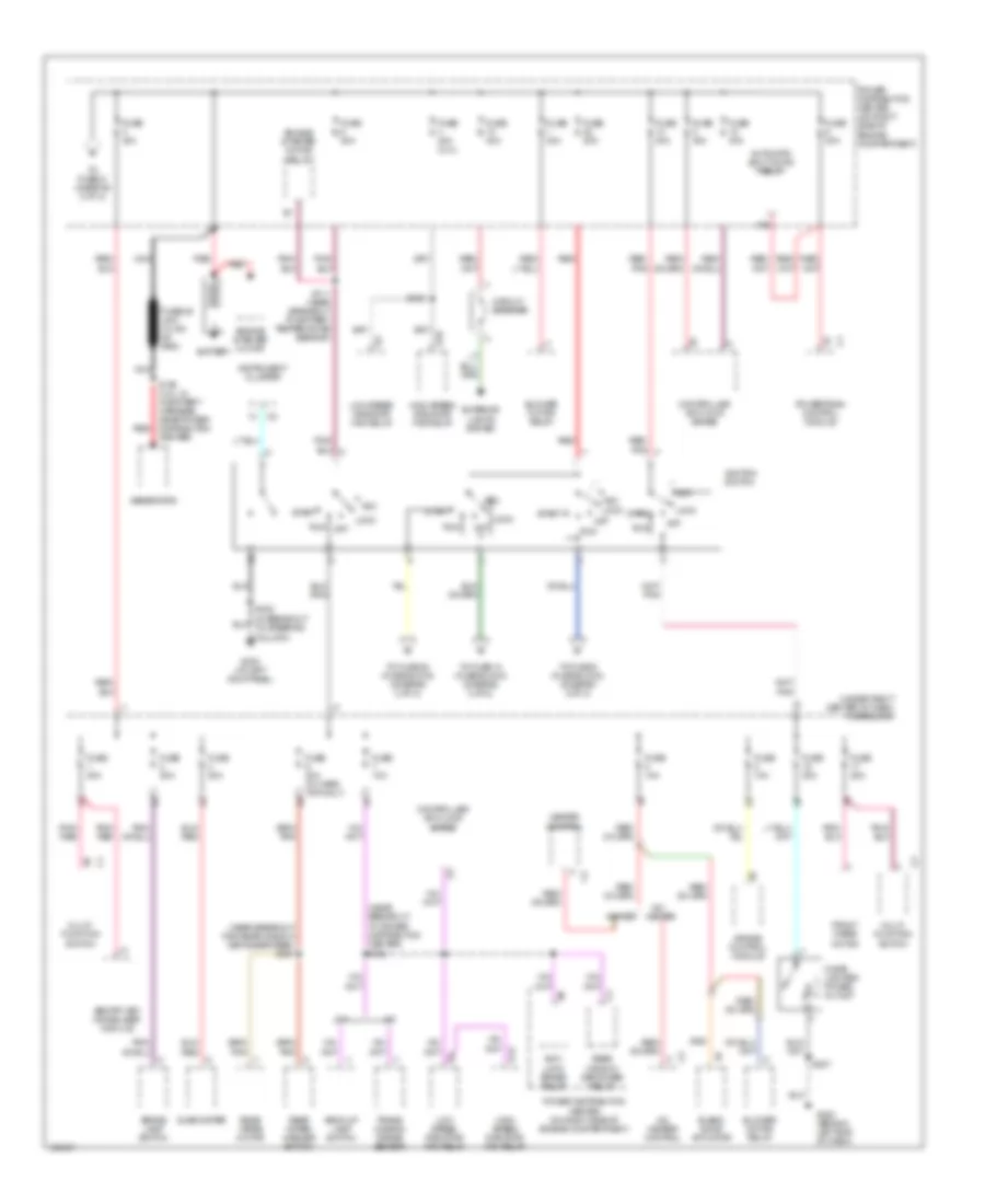 Power Distribution Wiring Diagram 1 of 2 for Jeep Wrangler Unlimited 2004