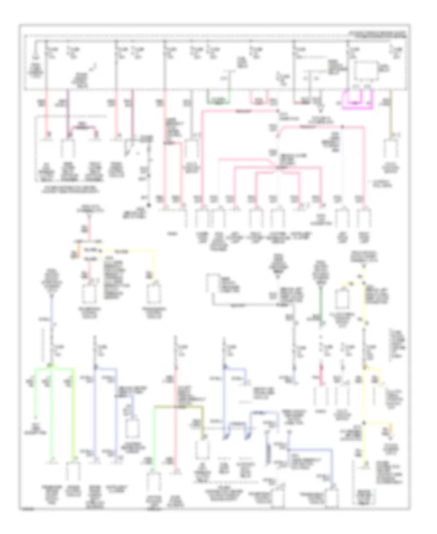Power Distribution Wiring Diagram 2 of 2 for Jeep Wrangler Unlimited 2004