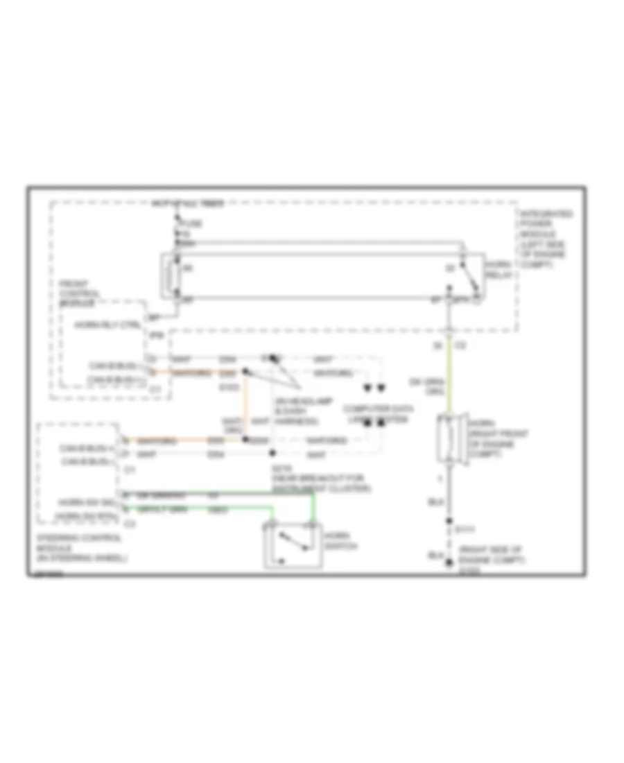 Horn Wiring Diagram for Jeep Commander Limited 2008