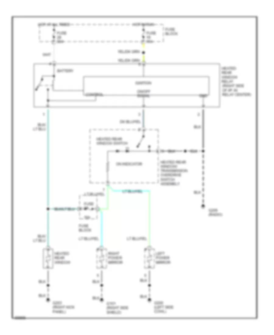 Defogger Wiring Diagram for Jeep Grand Cherokee Laredo 1993