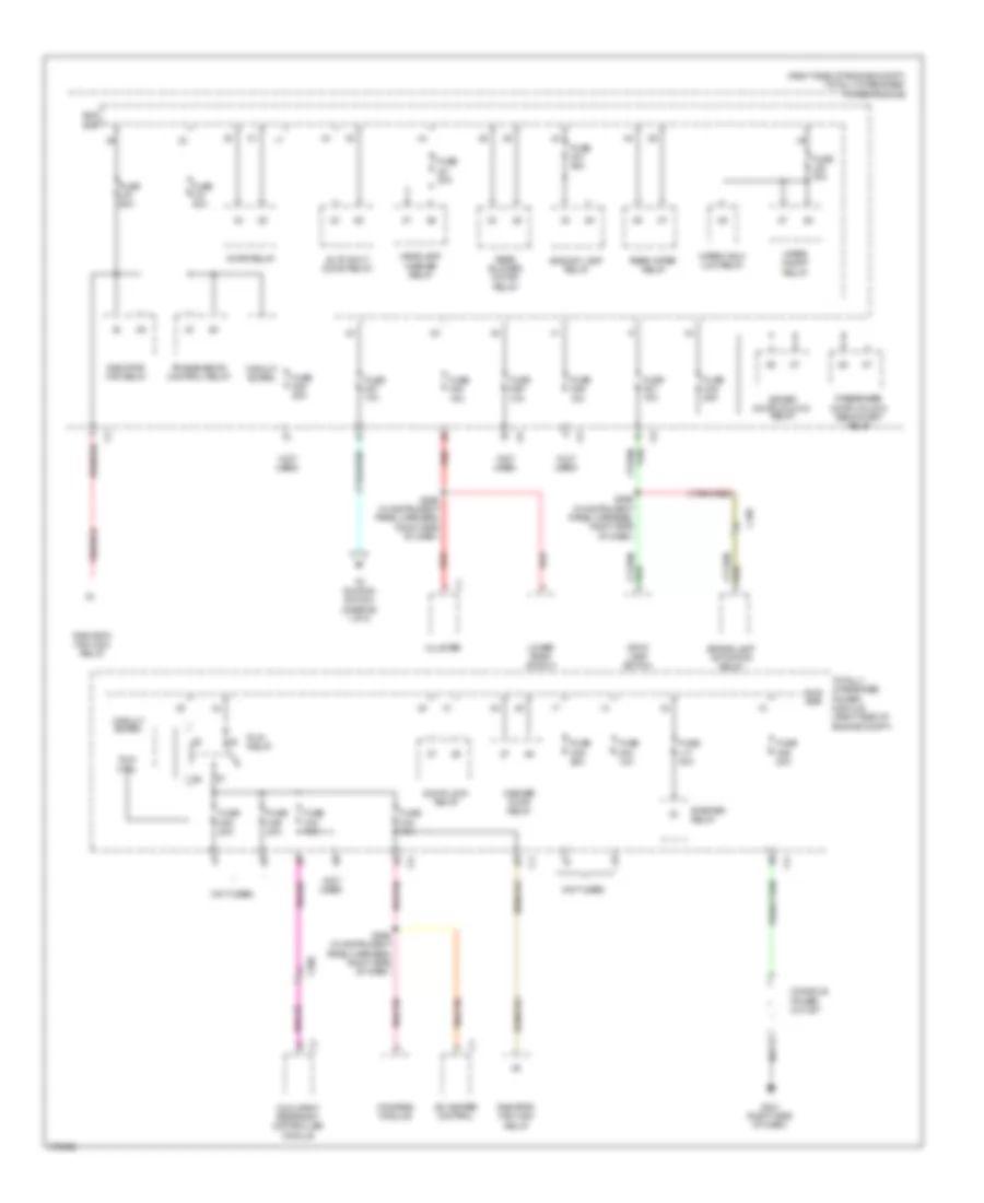 Power Distribution Wiring Diagram (2 of 3) for Jeep Wrangler Mountain 2010