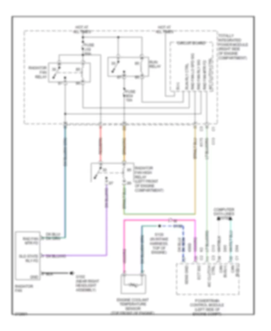 Cooling Fan Wiring Diagram for Jeep Wrangler Rubicon 2010