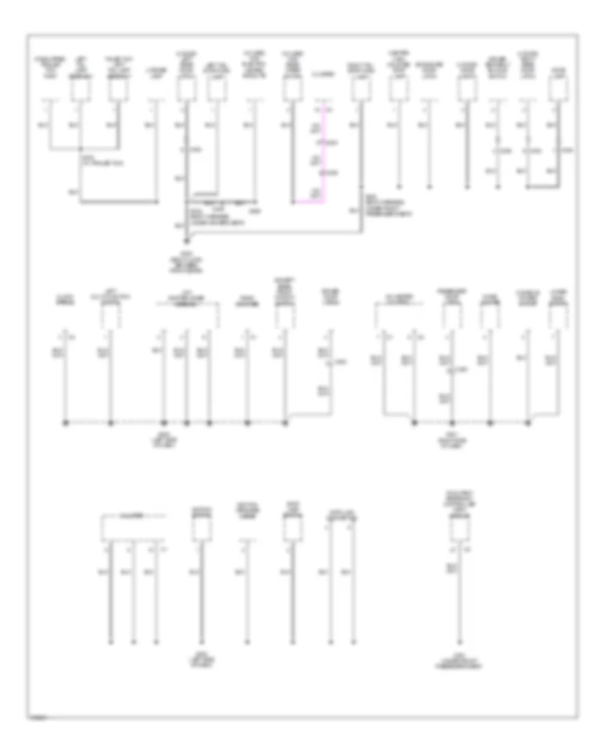Ground Distribution Wiring Diagram 2 of 2 for Jeep Wrangler Rubicon 2010