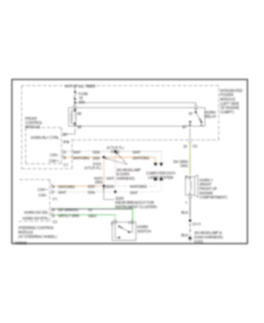 Horn Wiring Diagram for Jeep Grand Cherokee Limited 2005