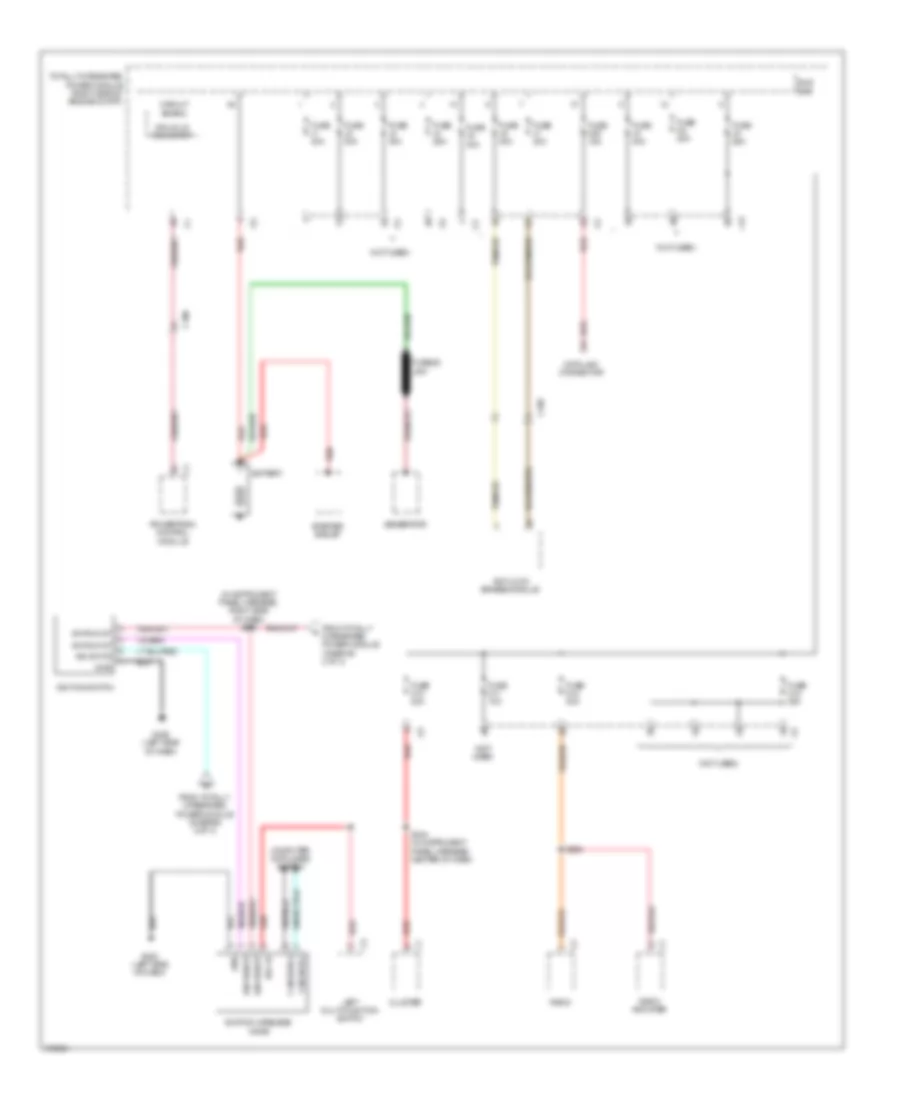 Power Distribution Wiring Diagram 1 of 3 for Jeep Wrangler Sport 2010