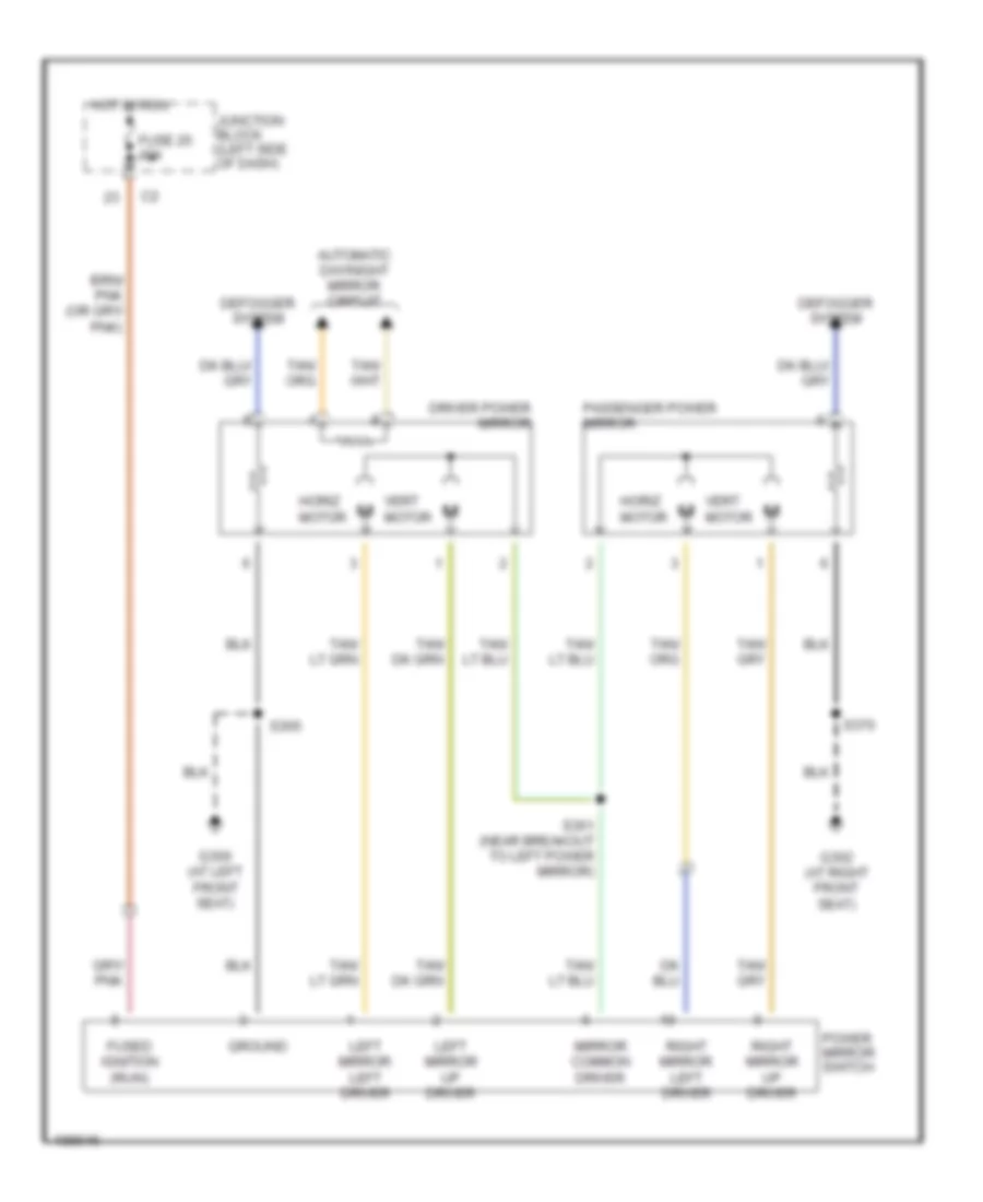 Power Mirrors Wiring Diagram for Jeep Liberty Limited 2005