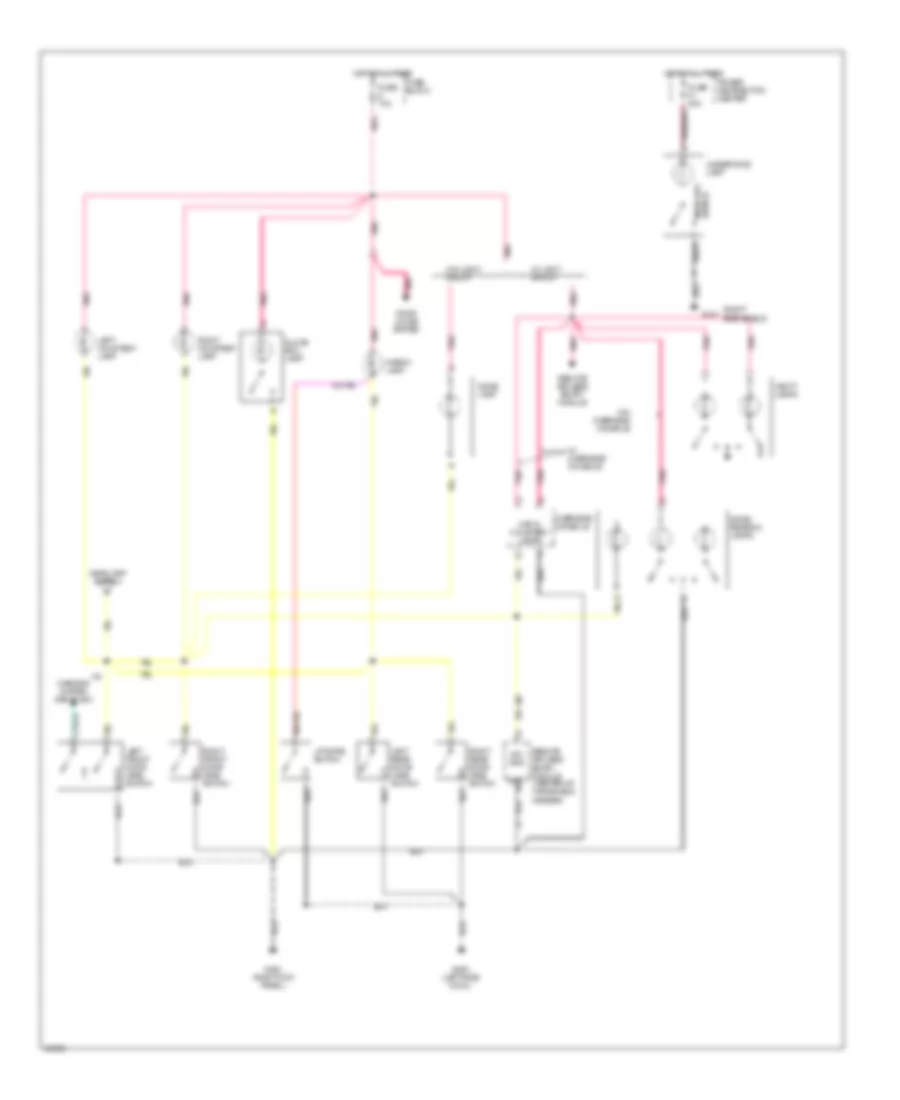 Interior Light Wiring Diagram 1 of 2 for Jeep Cherokee Country 1994