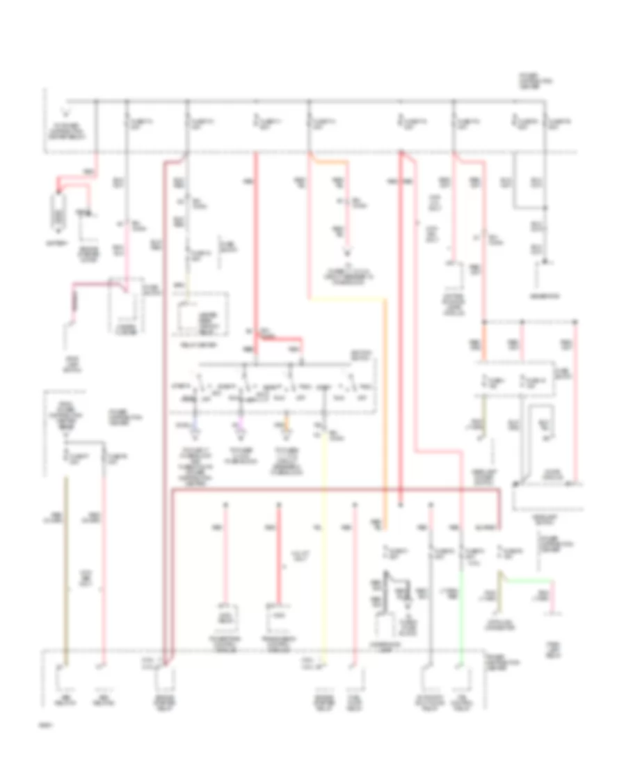 Power Distribution Wiring Diagram 1 of 3 for Jeep Cherokee Country 1994