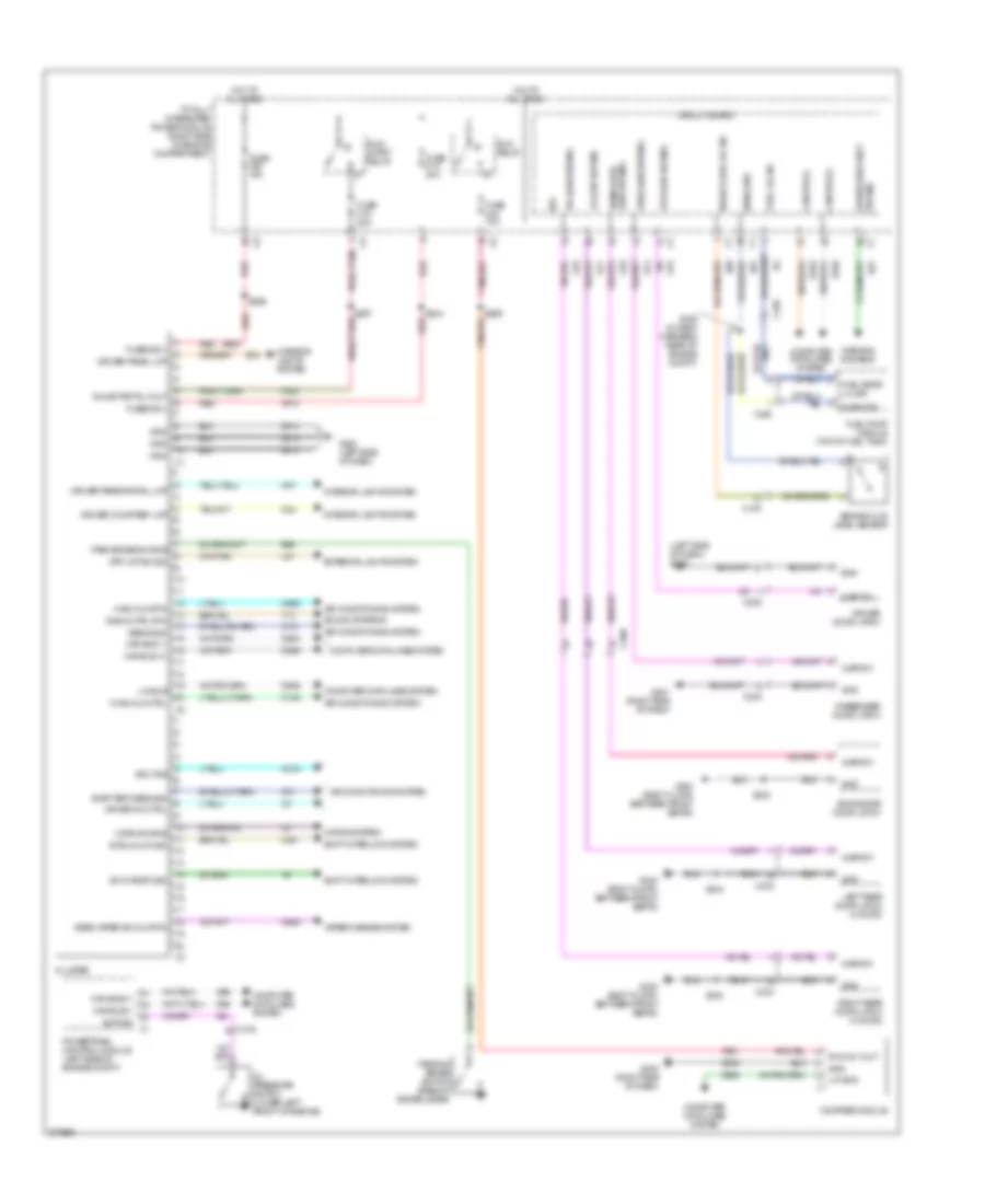 Instrument Cluster Wiring Diagram for Jeep Wrangler Unlimited Islander 2010