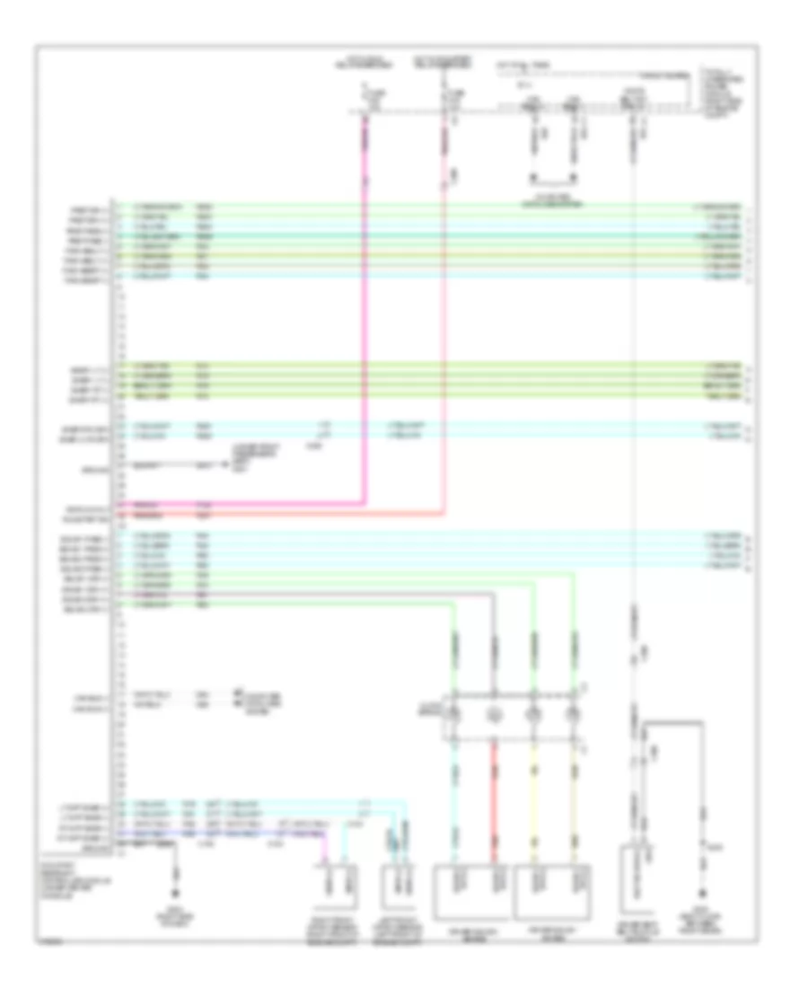 Supplemental Restraints Wiring Diagram 1 of 2 for Jeep Wrangler Unlimited Islander 2010