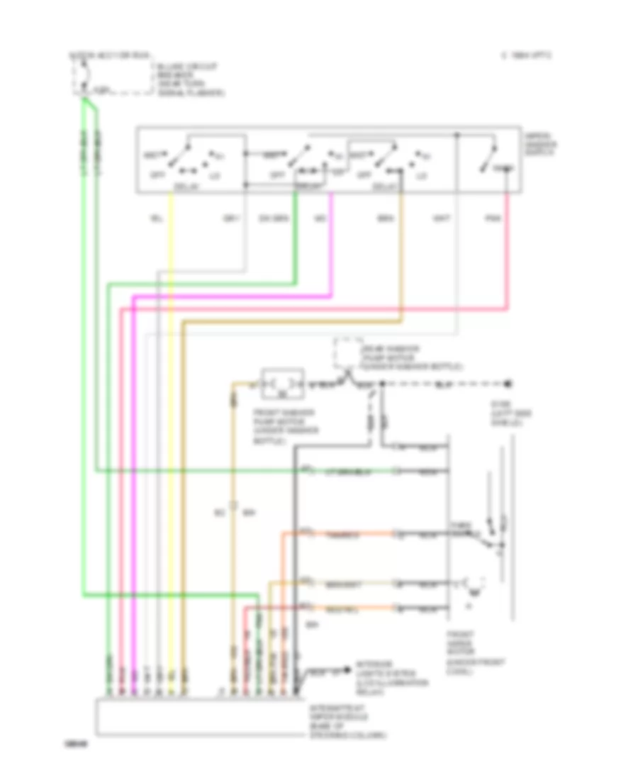 Interval Wiper Washer Wiring Diagram for Jeep Cherokee SE 1994