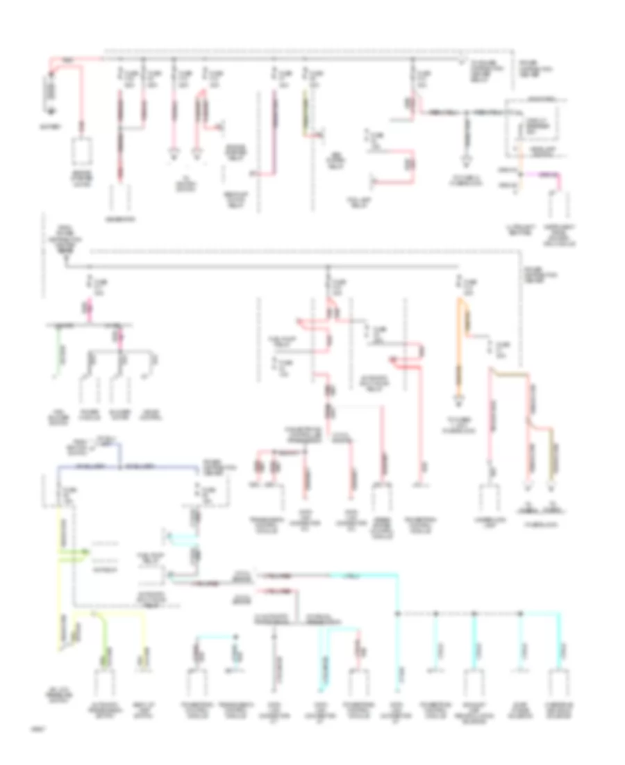 Power Distribution Wiring Diagram 1 of 3 for Jeep Grand Cherokee Laredo 1994