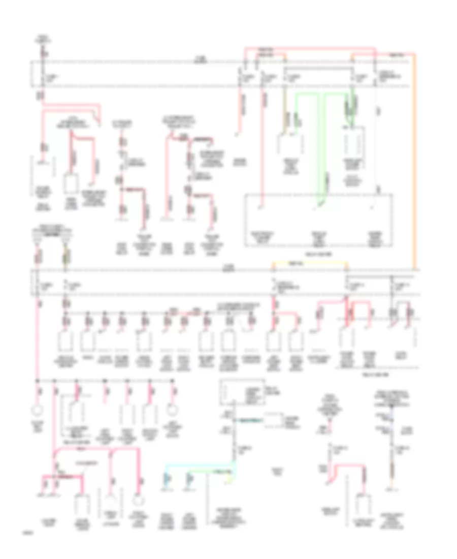 Power Distribution Wiring Diagram 3 of 3 for Jeep Grand Cherokee Laredo 1994