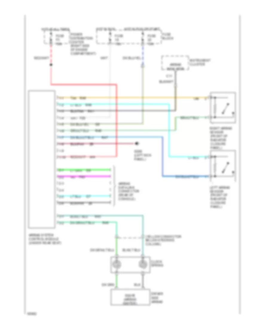 Supplemental Restraint Wiring Diagram for Jeep Grand Cherokee Laredo 1994