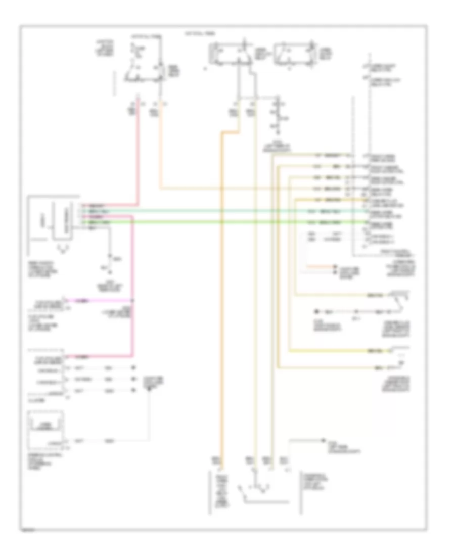 Передняя сторона и Электросхема заднего стеклоочистителя дворника и омывателя для Jeep Grand Cherokee SRT-8 2008
