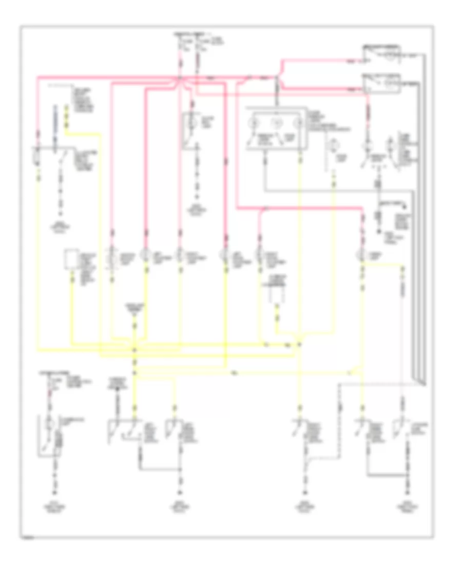 Interior Light Wiring Diagram 1 of 2 for Jeep Grand Cherokee SE 1994