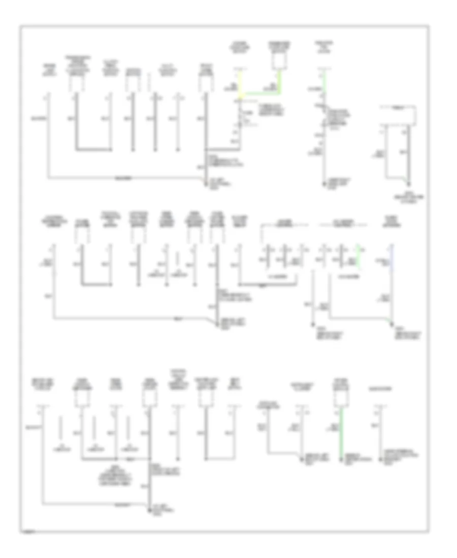 Ground Distribution Wiring Diagram 2 of 2 for Jeep Wrangler Rubicon 2005