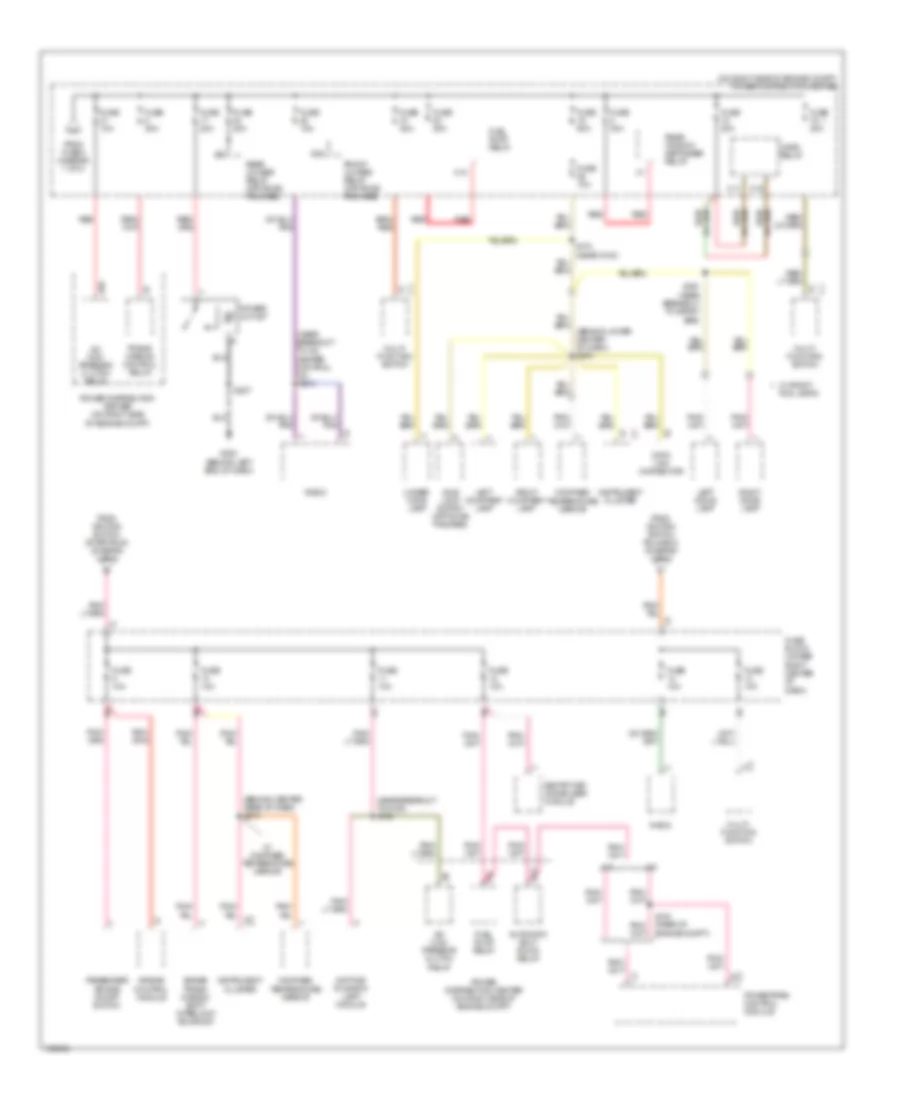 Power Distribution Wiring Diagram (2 of 2) for Jeep Wrangler Rubicon 2005