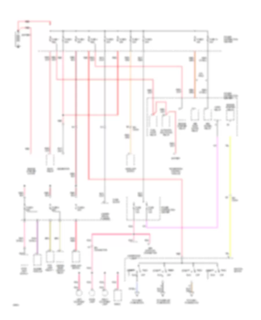 Power Distribution Wiring Diagram 1 of 2 for Jeep Wrangler Renegade 1994