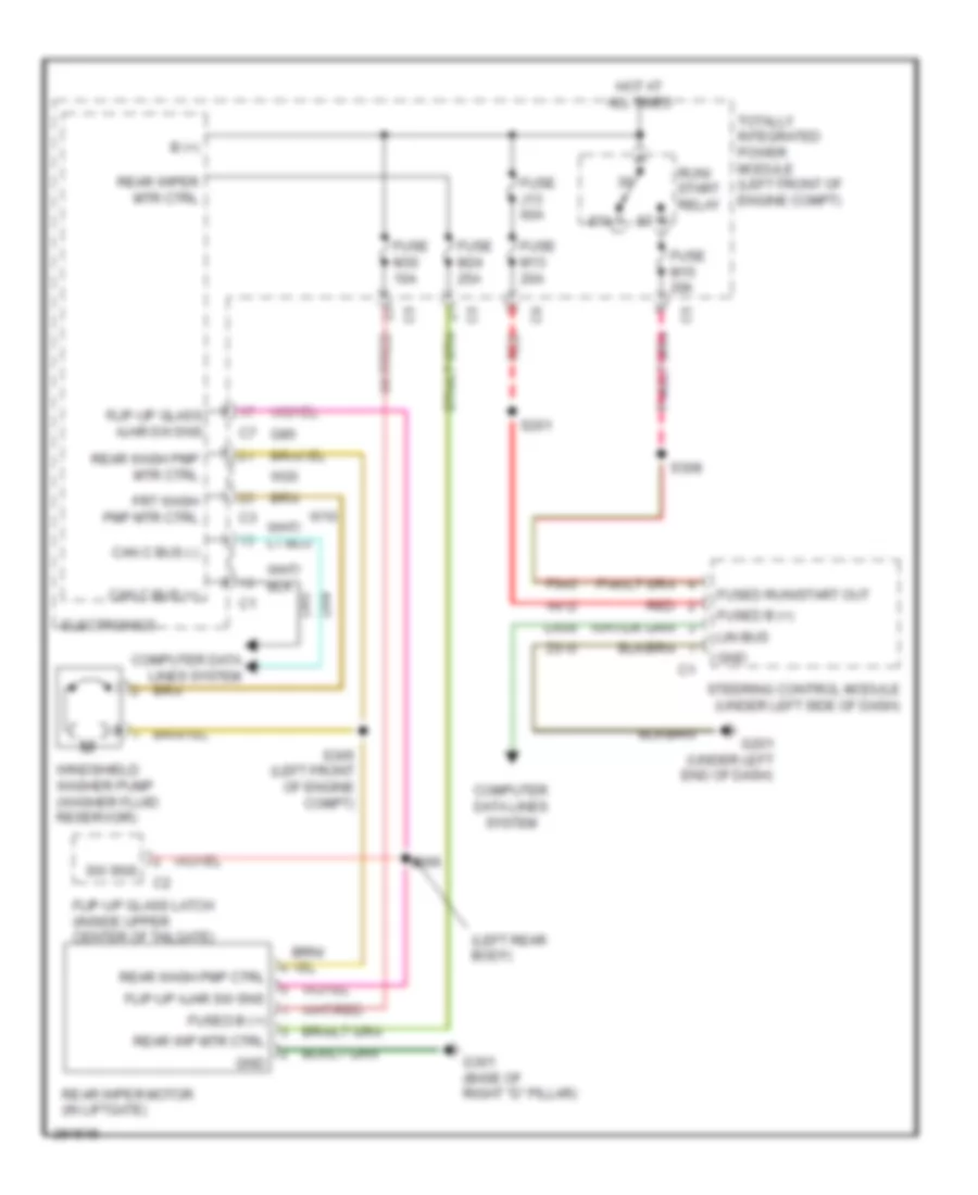 Rear WiperWasher Wiring Diagram for Jeep Liberty Limited 2008
