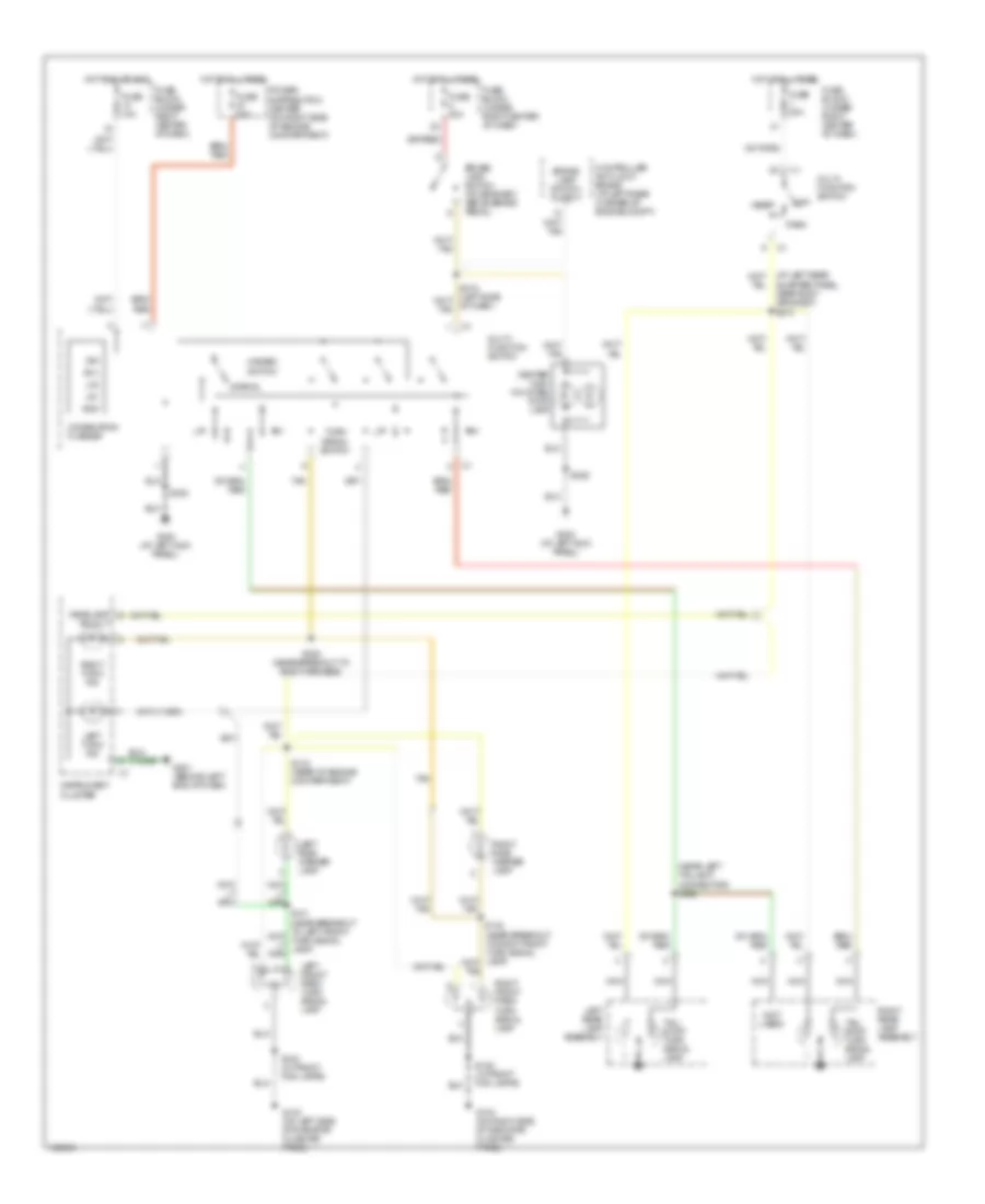 Exterior Lamps Wiring Diagram for Jeep Wrangler SE 2005