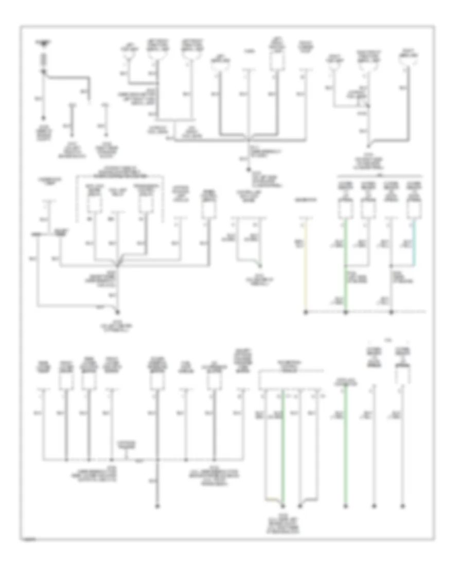 Ground Distribution Wiring Diagram 1 of 2 for Jeep Wrangler SE 2005