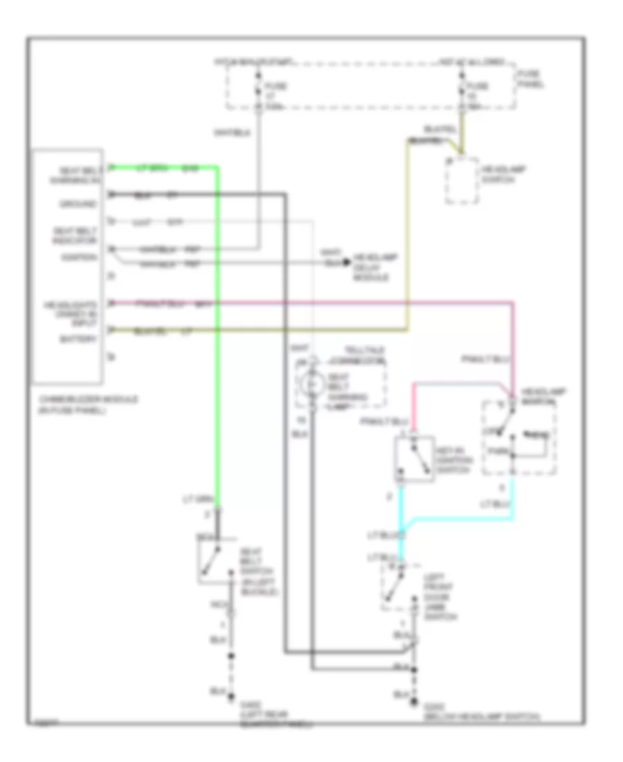 Warning System Wiring Diagrams for Jeep Cherokee Country 1995