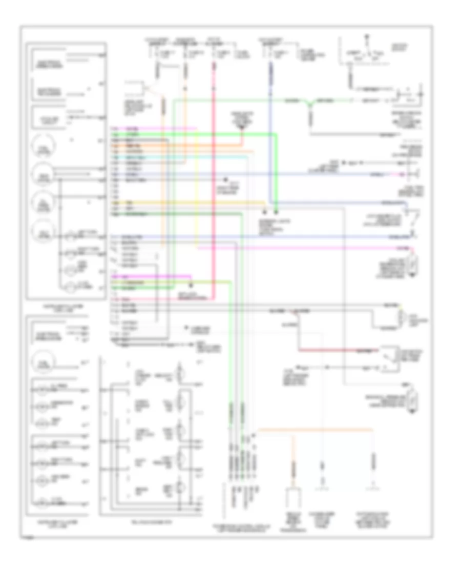 Instrument Cluster Wiring Diagram for Jeep Cherokee SE 1995