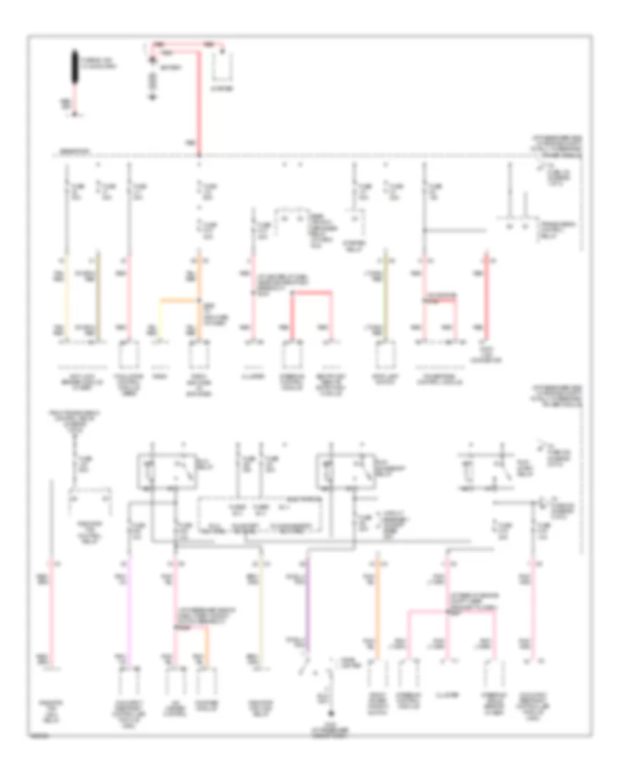 Power Distribution Wiring Diagram 1 of 2 for Jeep Wrangler Rubicon 2008