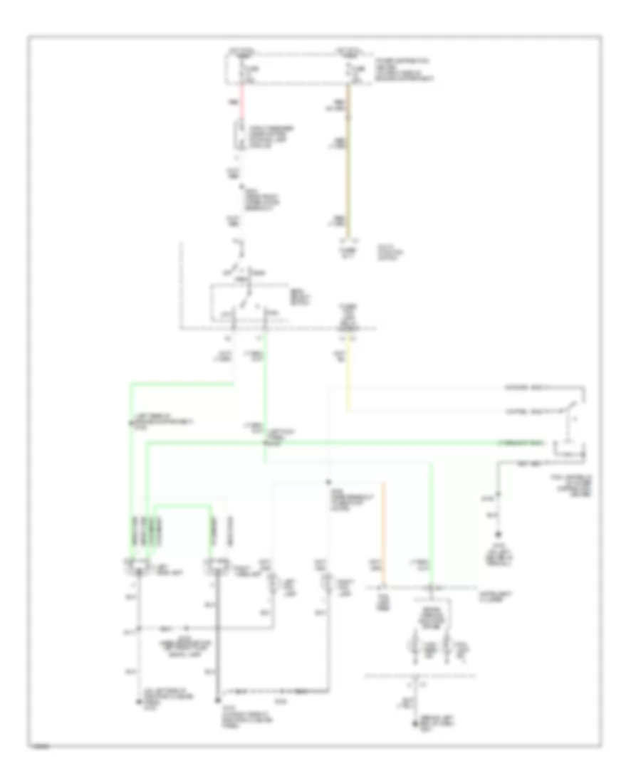 Headlights Wiring Diagram without DRL for Jeep Wrangler X 2005