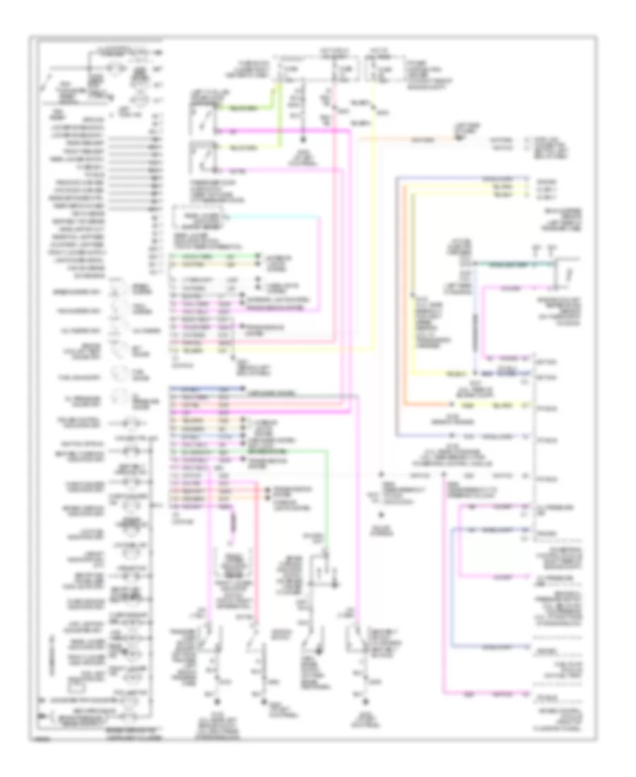 Instrument Cluster Wiring Diagram for Jeep Wrangler X 2005